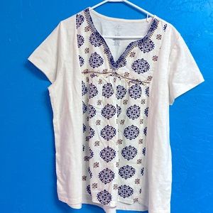 St. John’s bay xl cream blouse